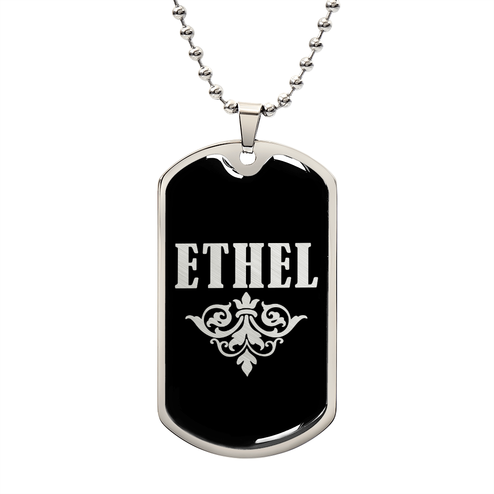 Ethel v02a - Luxury Dog Tag Necklace