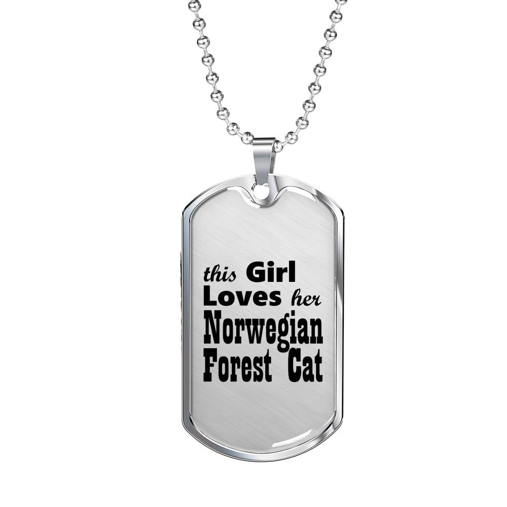 Norwegian Forest Cat - Luxury Dog Tag Necklace