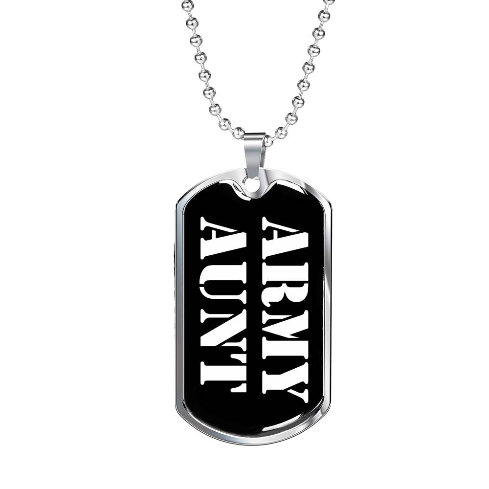 Army Aunt v3 - Luxury Dog Tag Necklace
