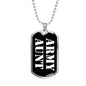 Army Aunt v3 - Luxury Dog Tag Necklace