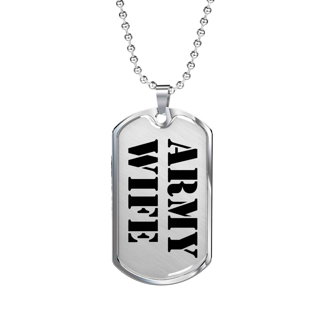 Army Wife - Luxury Dog Tag Necklace