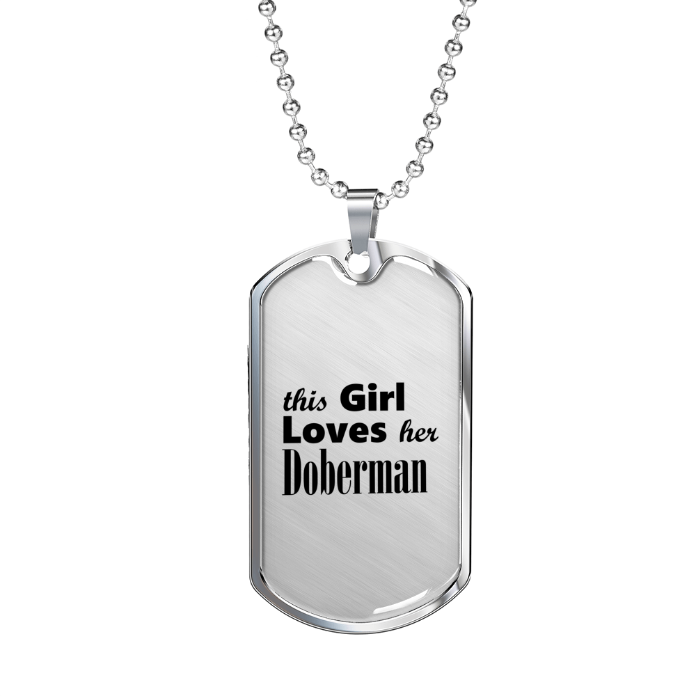 Doberman - Luxury Dog Tag Necklace