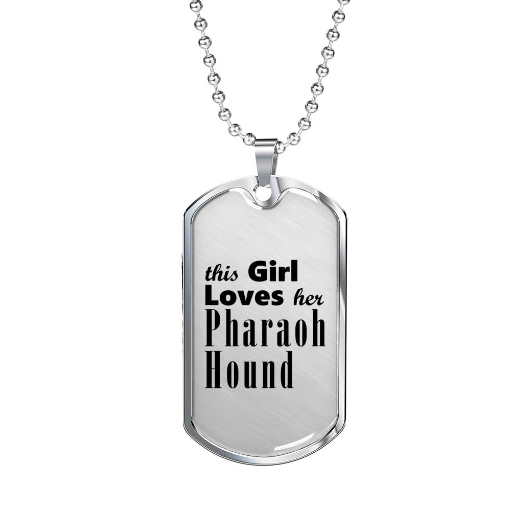 Pharaoh Hound - Luxury Dog Tag Necklace