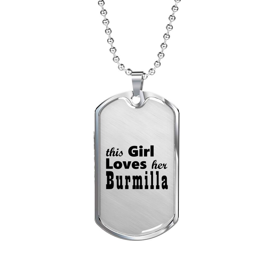Burmilla - Luxury Dog Tag Necklace