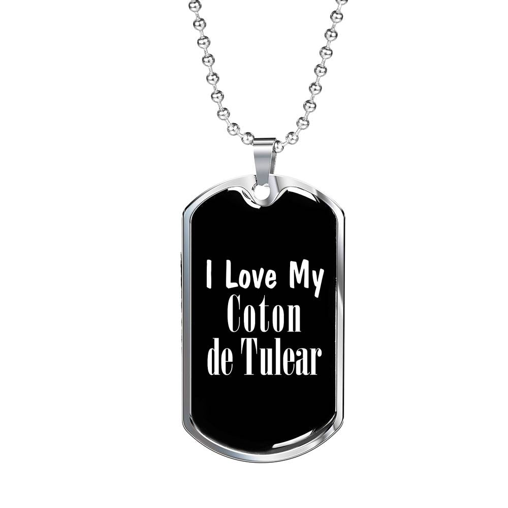 Love My Coton de Tulear v2 - Luxury Dog Tag Necklace