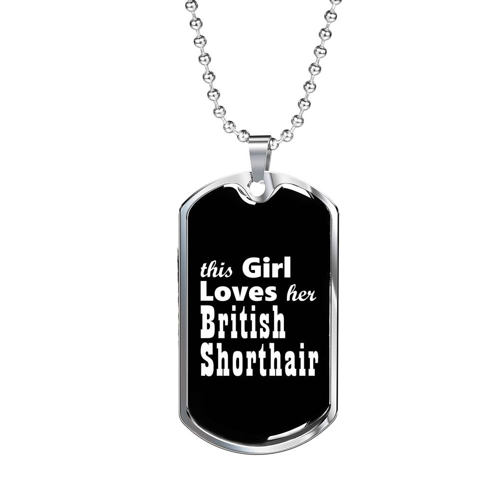 British Shorthair v2 - Luxury Dog Tag Necklace