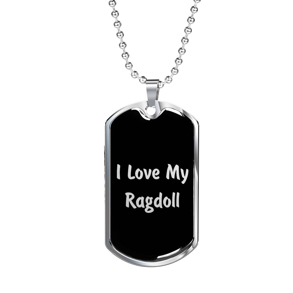 Love My Ragdoll v2 - Luxury Dog Tag Necklace