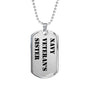 Navy Veteran's Sister - Luxury Dog Tag Necklace