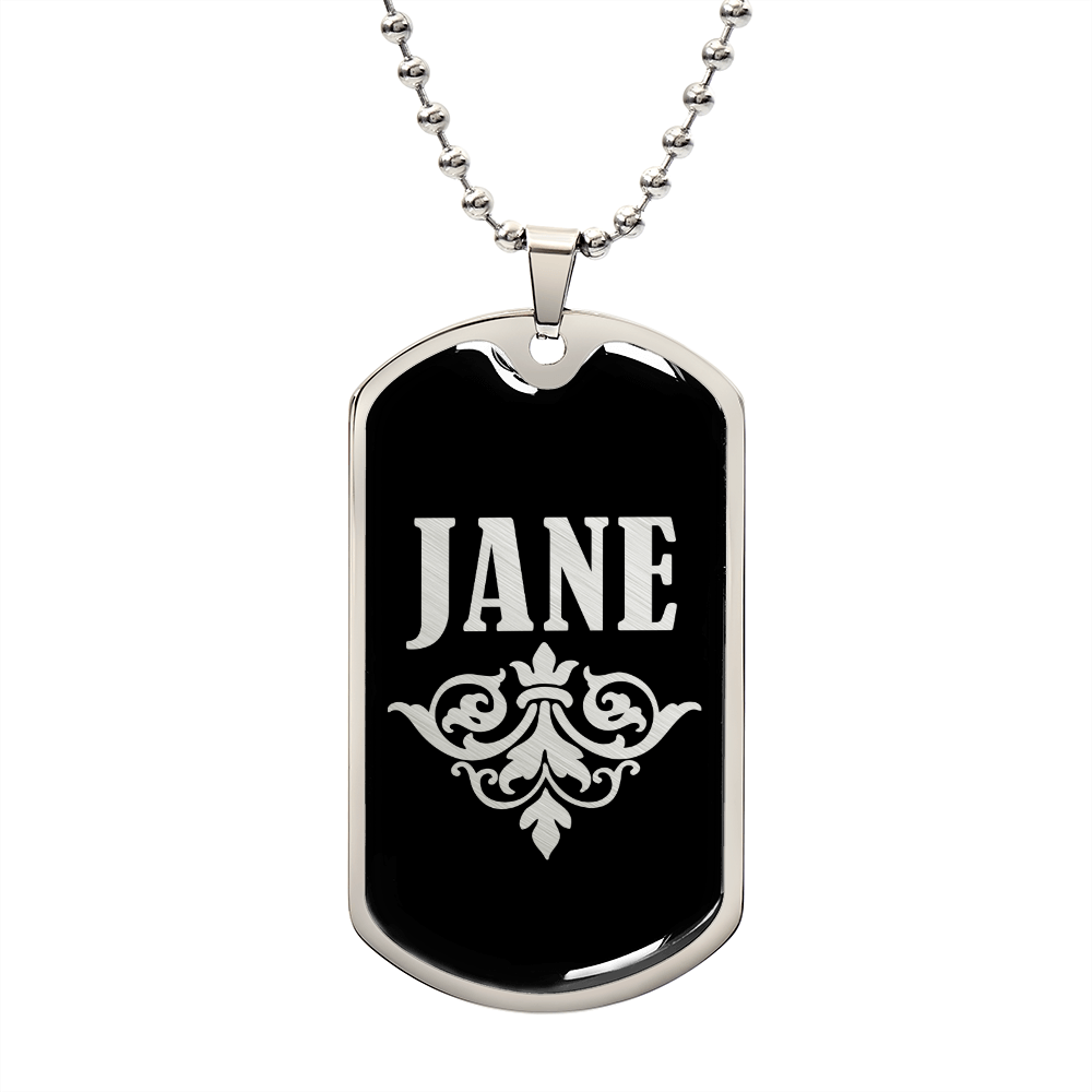 Jane v02a - Luxury Dog Tag Necklace