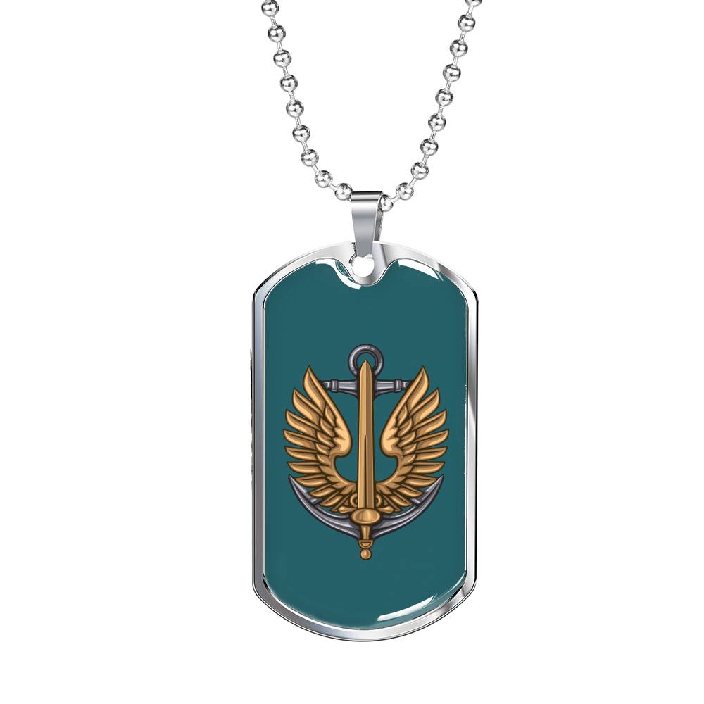 Ukrainian Naval Infantry - Luxury Dog Tag Necklace
