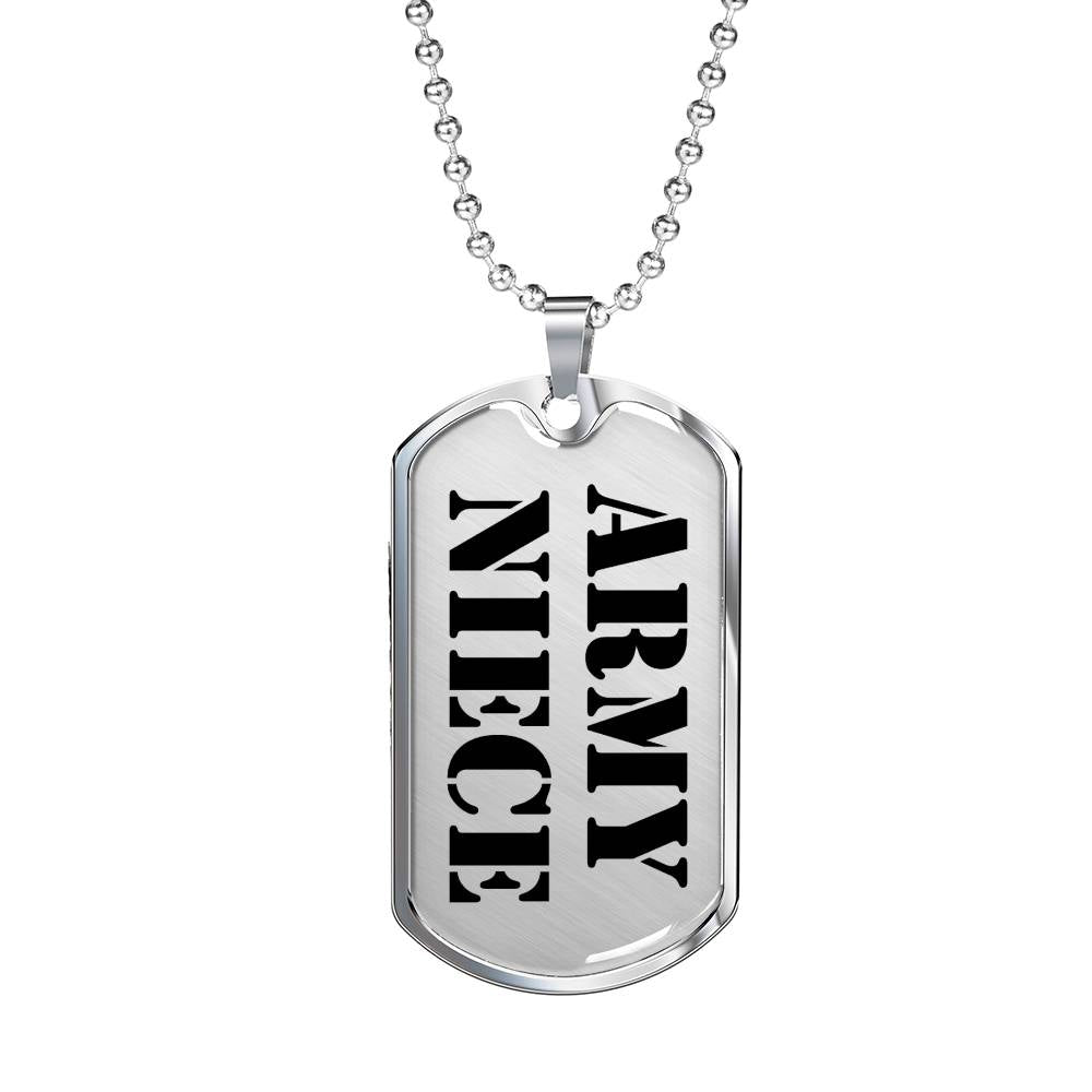 Army Niece - Luxury Dog Tag Necklace