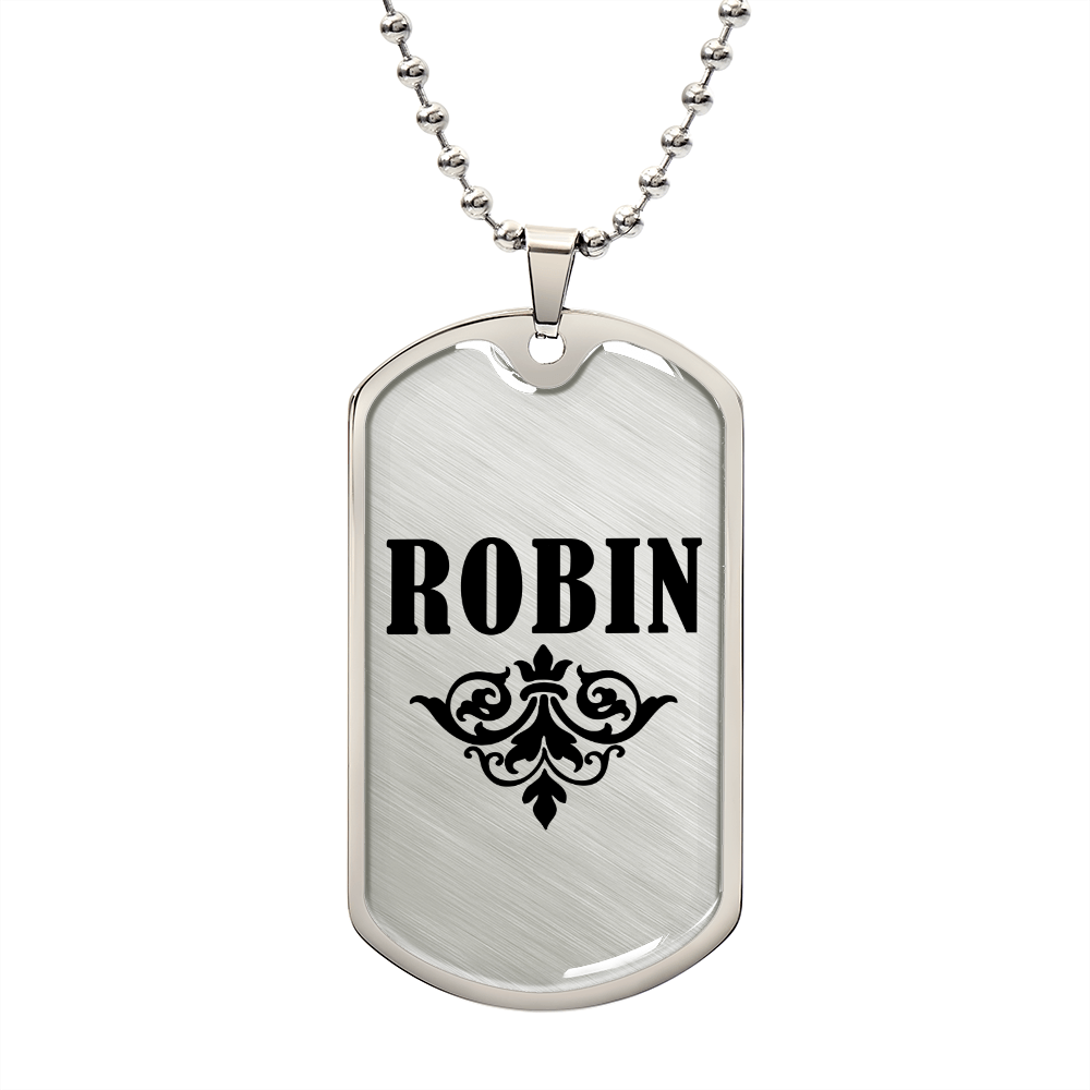 Robin v01a - Luxury Dog Tag Necklace