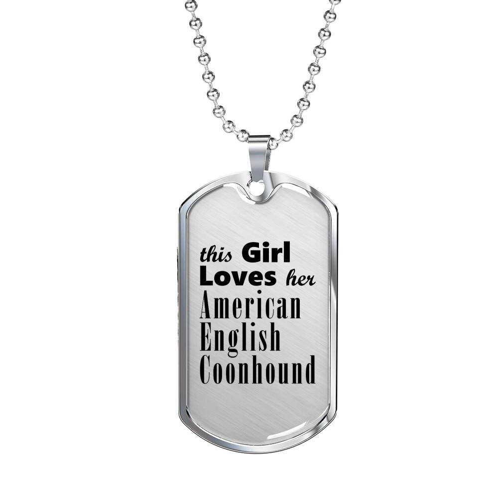 American English Coonhound - Luxury Dog Tag Necklace