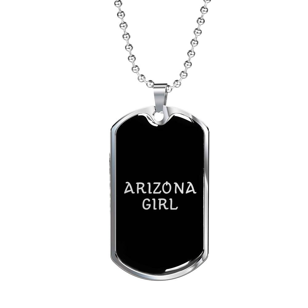 Arizona Girl v3 - Luxury Dog Tag Necklace