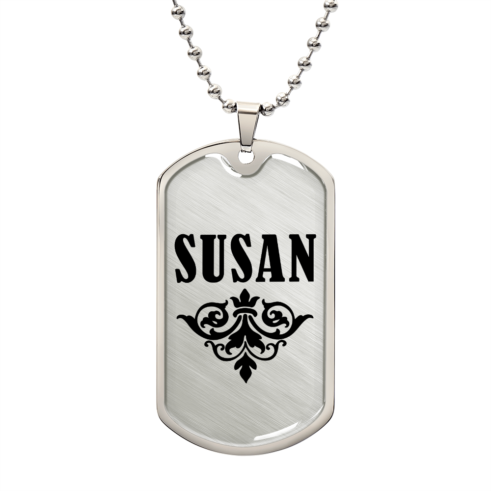 Susan v01a - Luxury Dog Tag Necklace