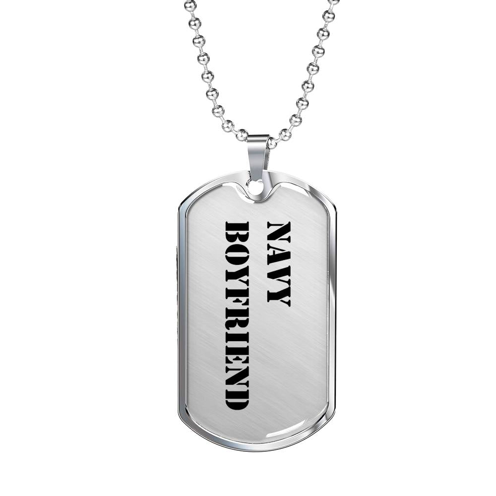 Navy Boyfriend - Luxury Dog Tag Necklace