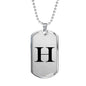 Initial H v1a - Luxury Dog Tag Necklace