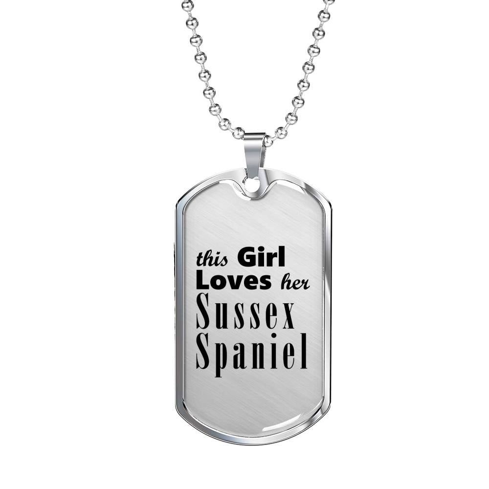 Sussex Spaniel - Luxury Dog Tag Necklace