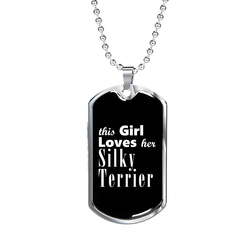 Silky Terrier v2 - Luxury Dog Tag Necklace