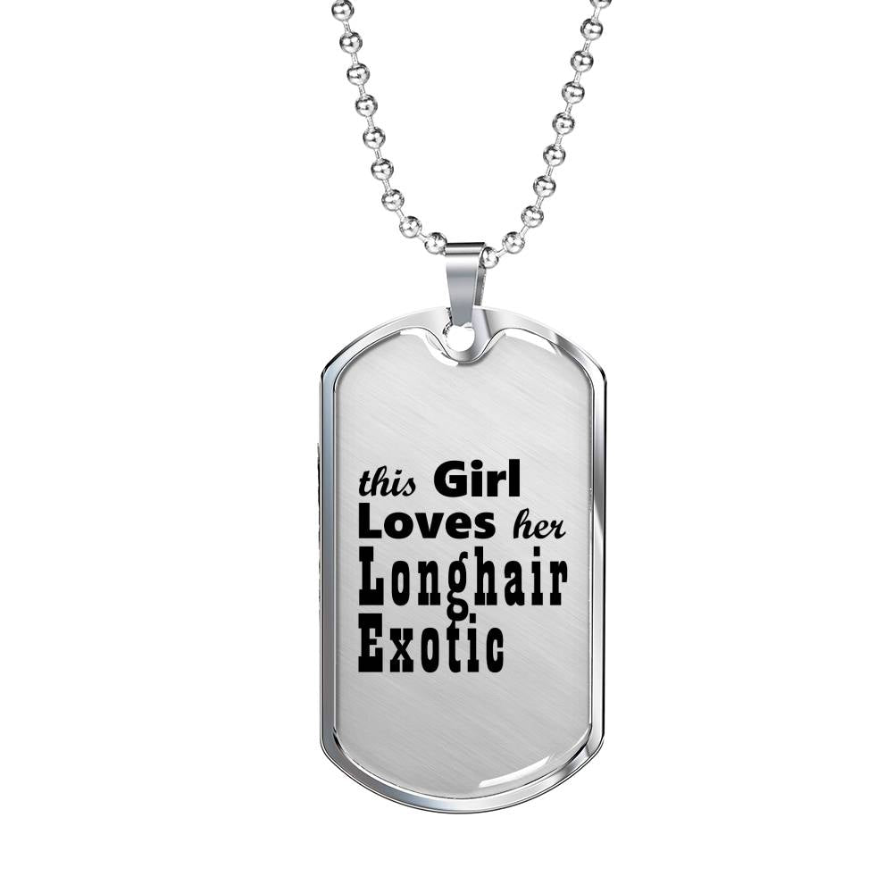 Longhair Exotic - Luxury Dog Tag Necklace