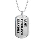 Army Veteran's Grandma - Luxury Dog Tag Necklace