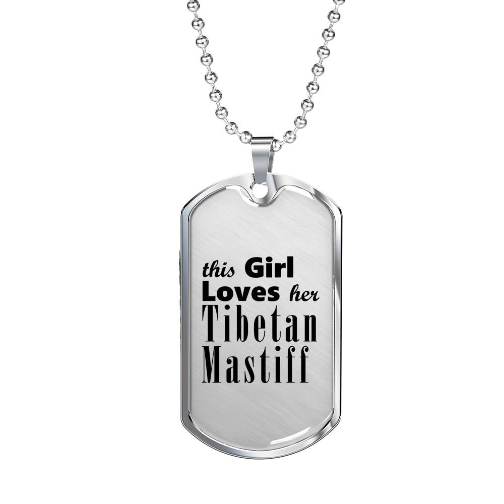 Tibetan Mastiff - Luxury Dog Tag Necklace