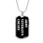 Army Veteran's Cousin v3 - Luxury Dog Tag Necklace