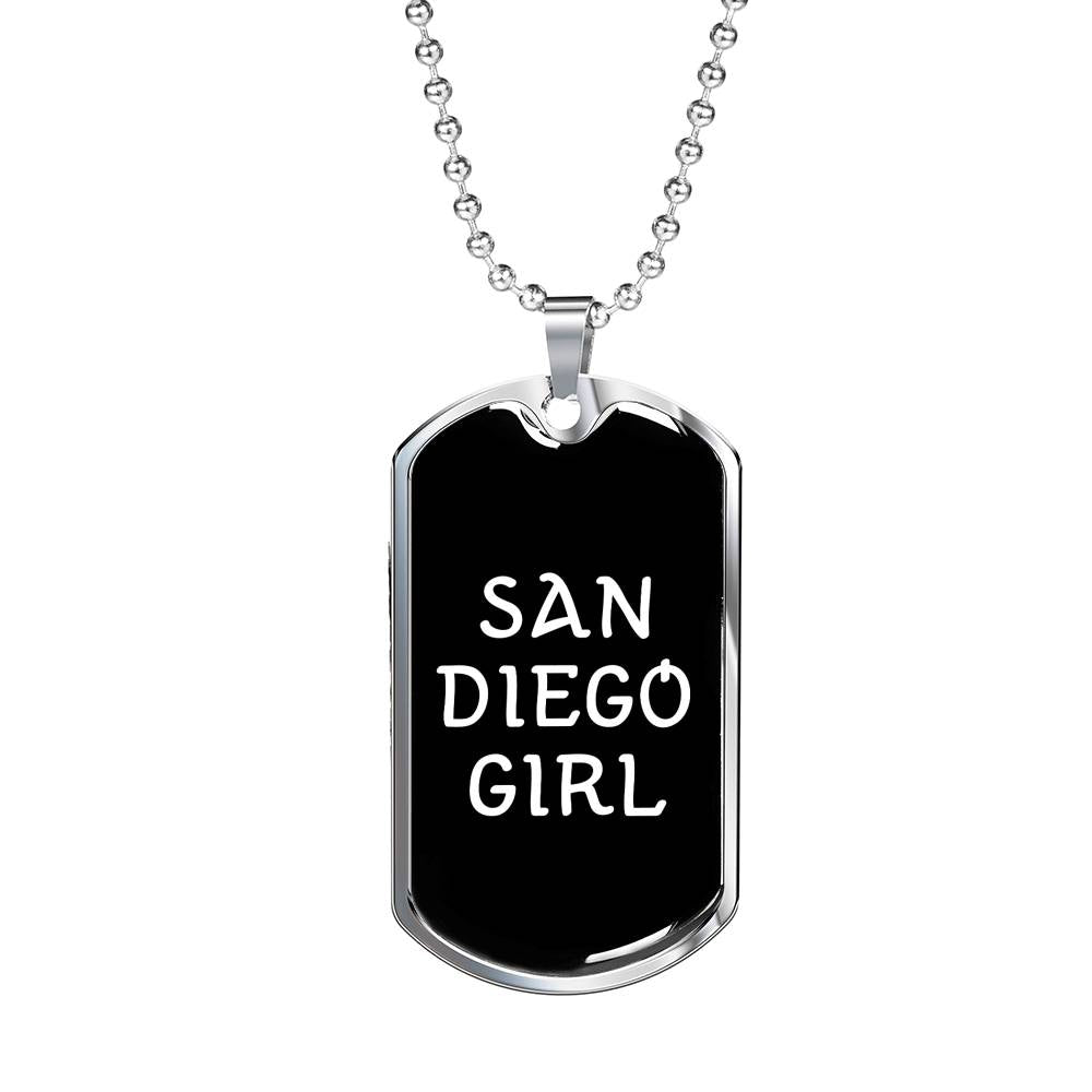 San Diego Girl v2 - Luxury Dog Tag Necklace