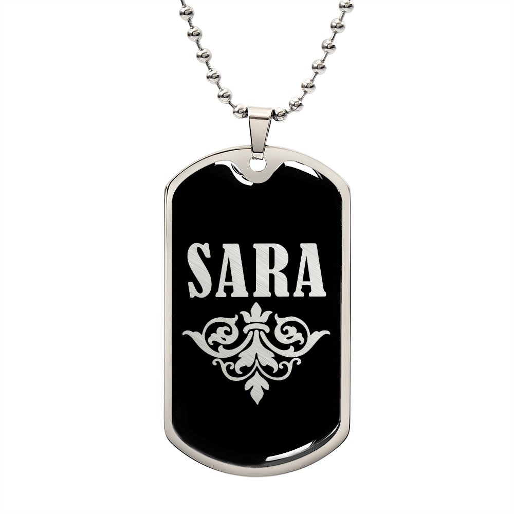 Sara v02a - Luxury Dog Tag Necklace