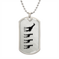 Mama Giraffe With 3 Calves - Luxury Dog Tag Necklace