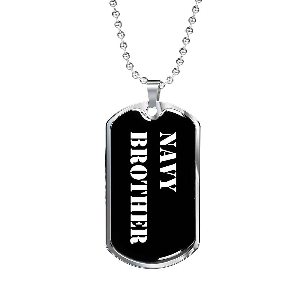 Navy Brother v3 - Luxury Dog Tag Necklace
