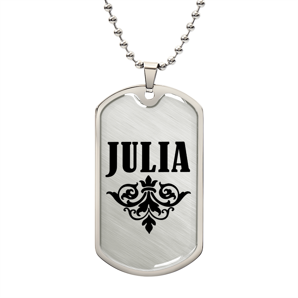 Julia v01a - Luxury Dog Tag Necklace