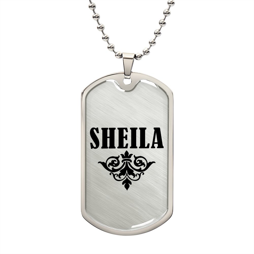 Sheila v01a - Luxury Dog Tag Necklace
