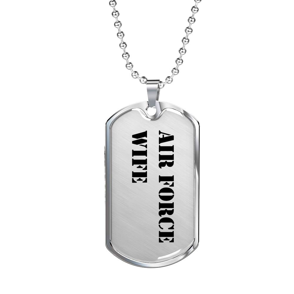 Air Force Wife - Luxury Dog Tag Necklace