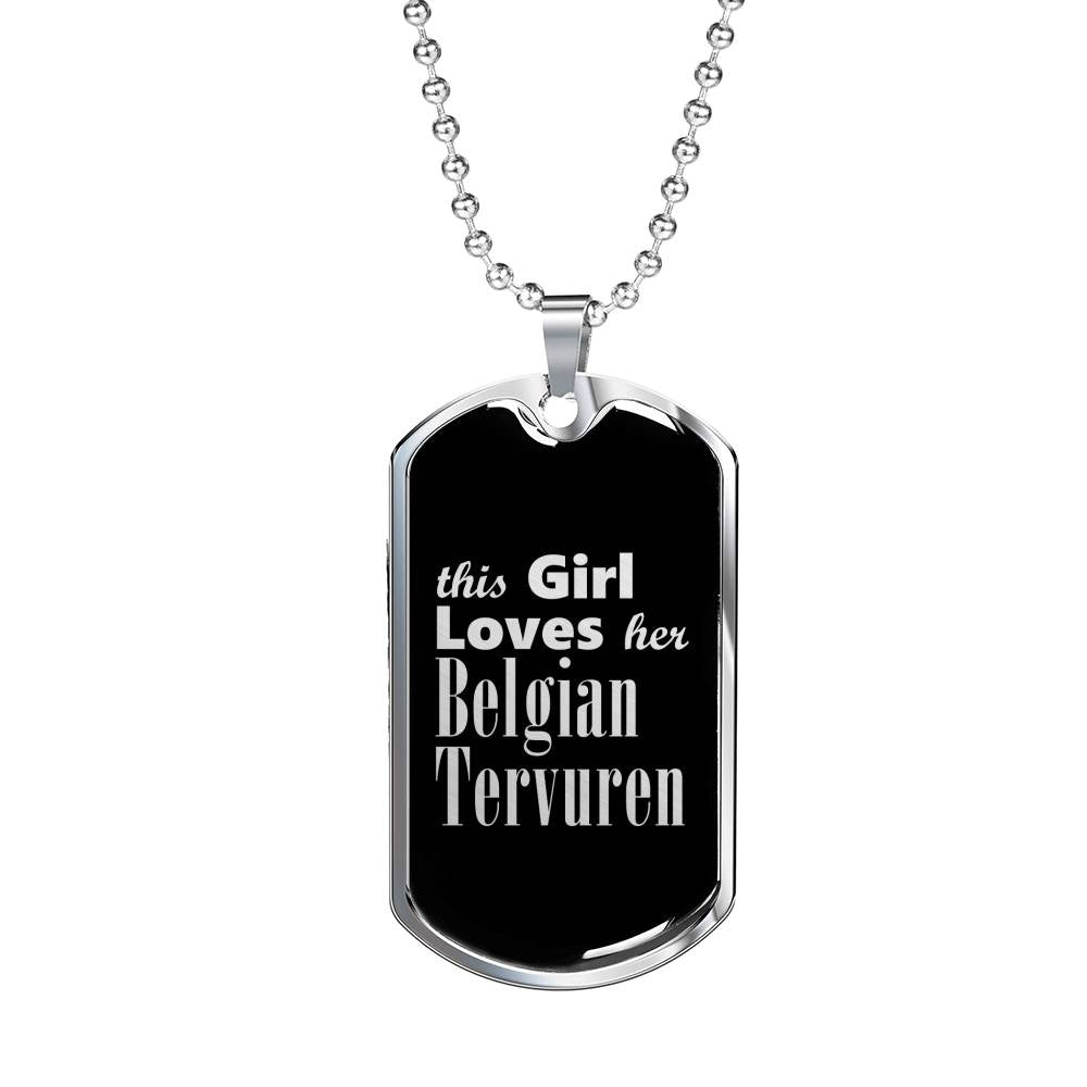 Belgian Tervuren v2s - Luxury Dog Tag Necklace