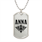 Anna v01a - Luxury Dog Tag Necklace