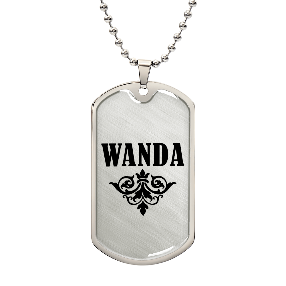 Wanda v01a - Luxury Dog Tag Necklace