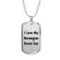 Love My Norwegian Forest Cat - Luxury Dog Tag Necklace