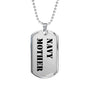 Navy Mother - Luxury Dog Tag Necklace