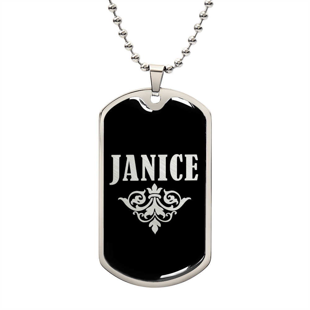 Janice v02a - Luxury Dog Tag Necklace