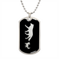 Mama Wolf With 1 Pup v2 - Luxury Dog Tag Necklace