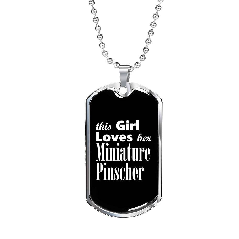 Miniature Pinscher v2 - Luxury Dog Tag Necklace