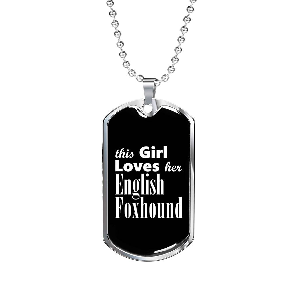 English Foxhound v2 - Luxury Dog Tag Necklace