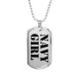 Navy Girl - Luxury Dog Tag Necklace