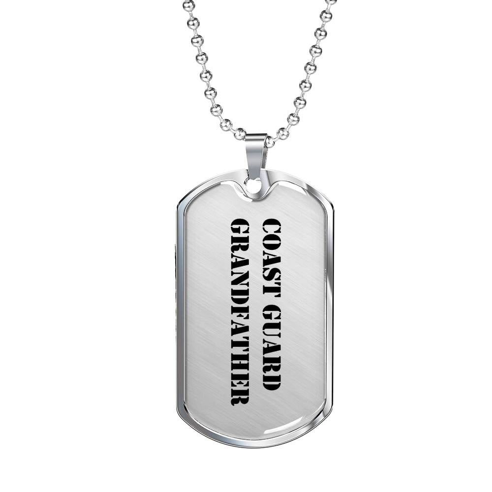Coast Guard Grandfather - Luxury Dog Tag Necklace
