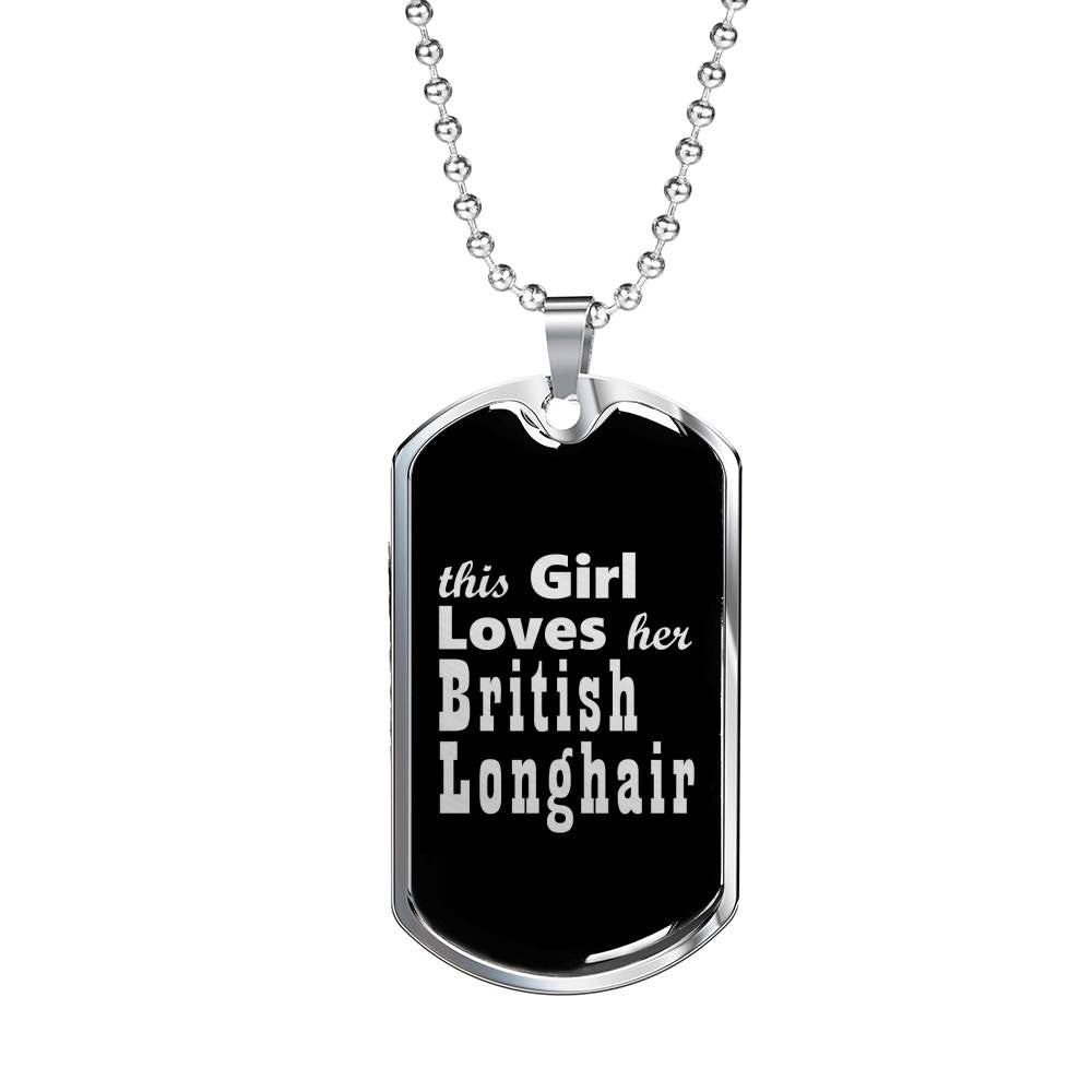 British Longhair v3 - Luxury Dog Tag Necklace