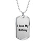 Love My Brittany v4 - Luxury Dog Tag Necklace