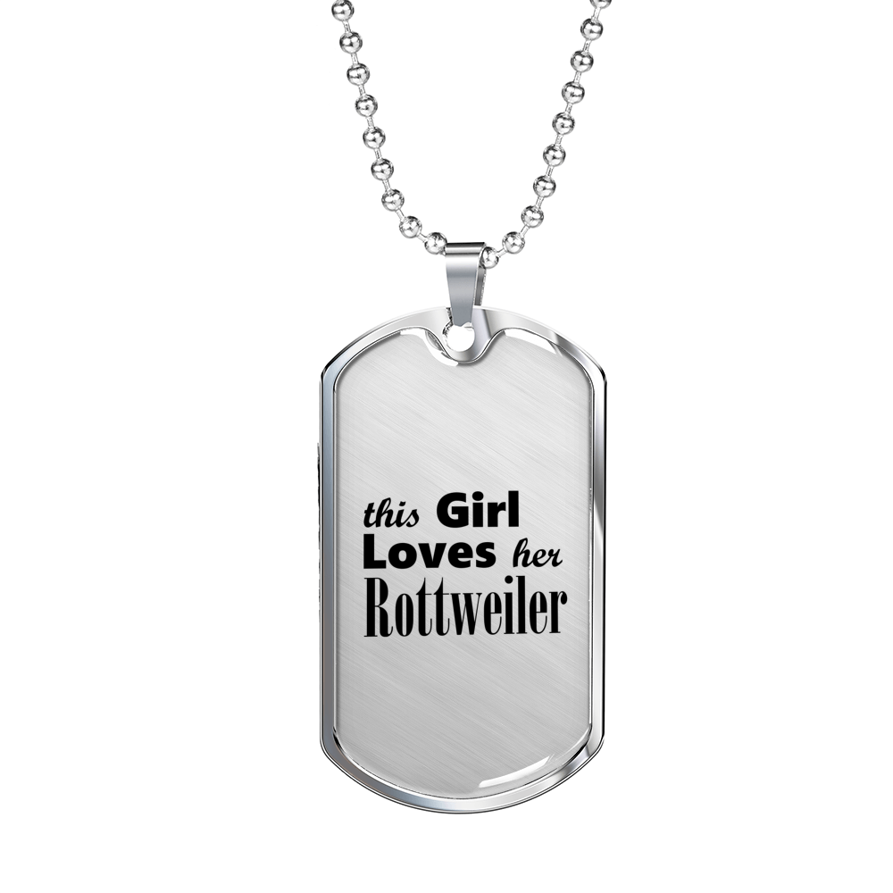 Rottweiler - Luxury Dog Tag Necklace