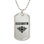 Elizabeth v01a - Luxury Dog Tag Necklace