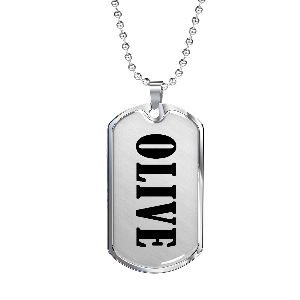 Olive v01 - Luxury Dog Tag Necklace